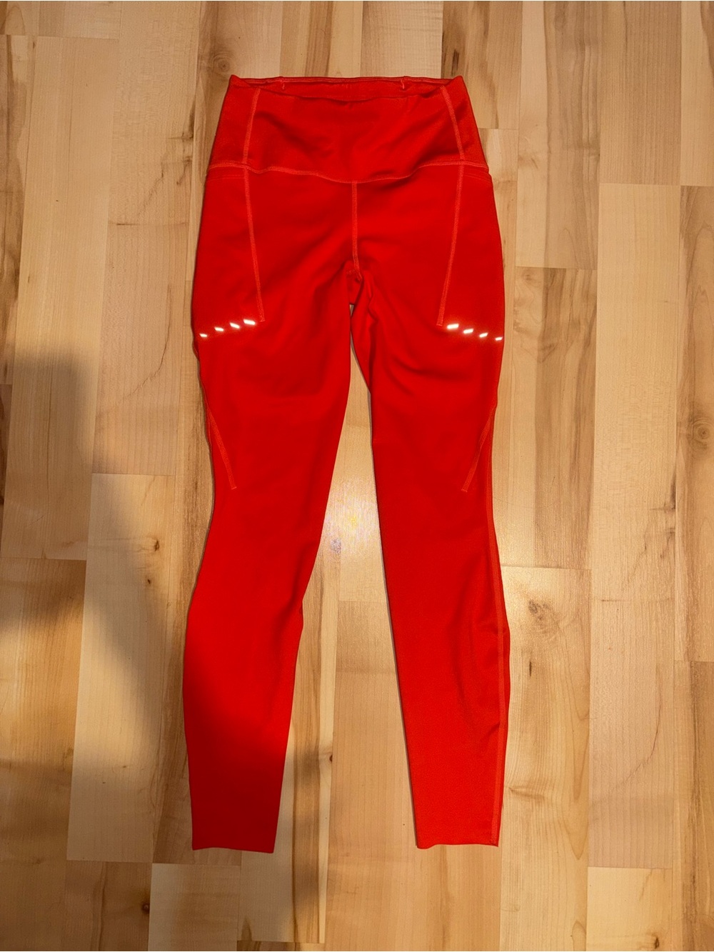 Nike Red High-Waist Reflective Leggings